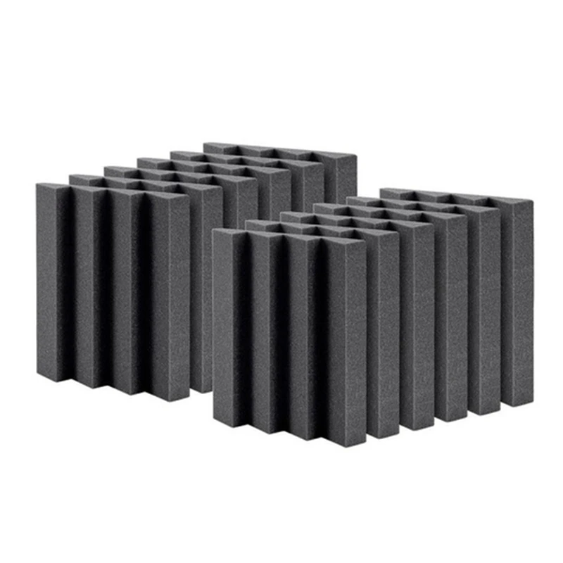 

12-Pack Wedges Acoustic Foam Panels 2in x 12in x 12in Fire-Retardant Easy to Install Soundproof Foam