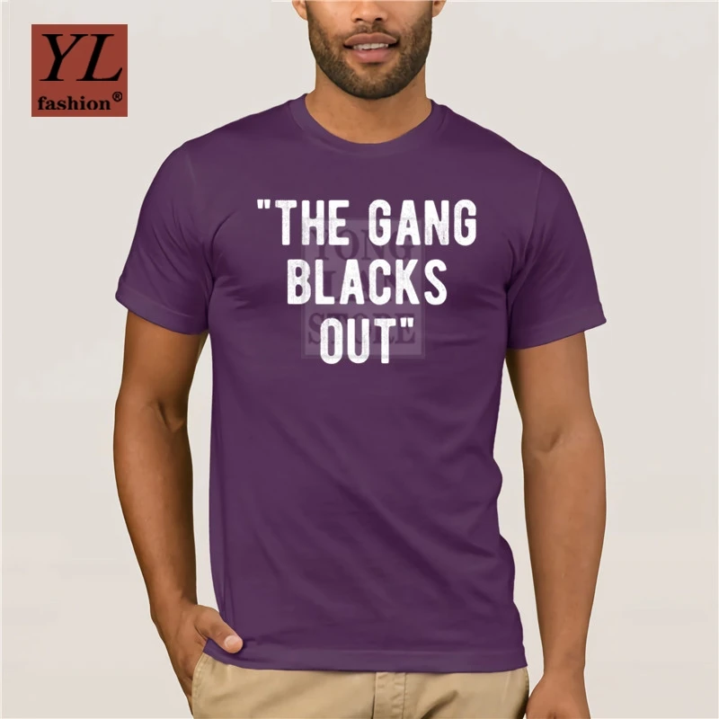

2020 Summer New Arrival Casual Sports men's t-shirt 100% Cotton The Gang Blacks Out Printing Short Sleeve Tshirt Trend
