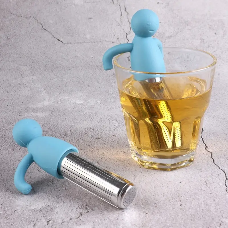 

Silicone Tea Strainer Little Man Shaped Tea Infuser Filter Brewing Teapot Tea Infusers Loose Leaf Coffee Filter Tea Accessories