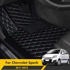 Автомобильные напольные коврики для Chevrolet Spark 2011 2012, внутренние автозапчасти, накладка на ножку, чехлы на заказ, автомобильные аксессуары, защита педалей