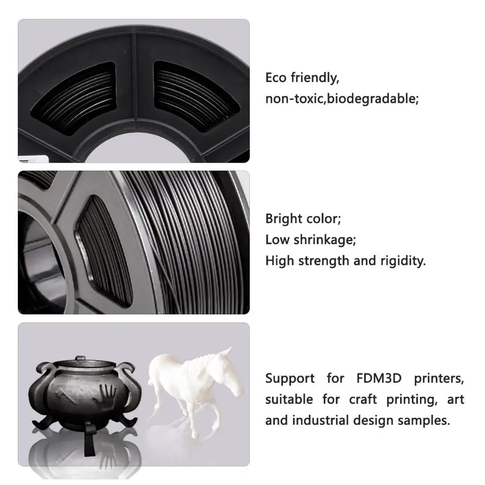 Enotepad 1.75mm PLA PLUS Filament for 3D printing with +-0.02mm tolerance and no bubble PLA+ harmless material