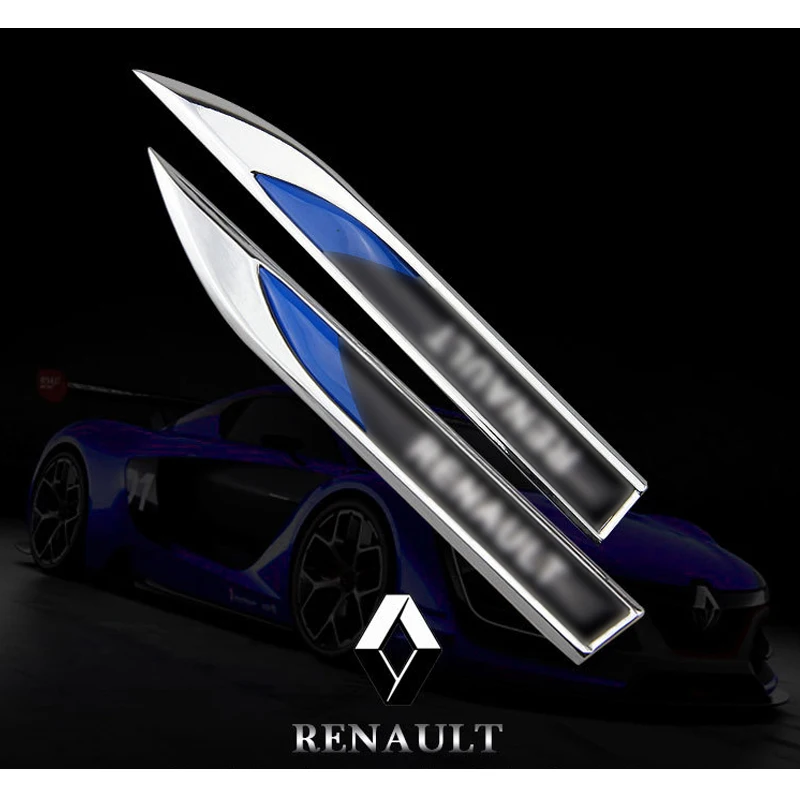

Renault Megane 3, боковое лезвие автомобиля, брызговик, металлическая защита, 3D наклейки для спортивного автомобиля, наклейка с эмблемой, виниловый...