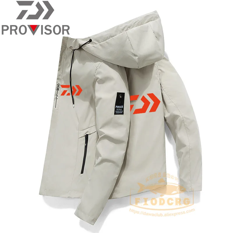 

Новинка Осень 2022, Лидер продаж, мужская куртка Dawa для рыбалки, водонепроницаемая ветровка с капюшоном, куртка на молнии с длинным рукавом, од...