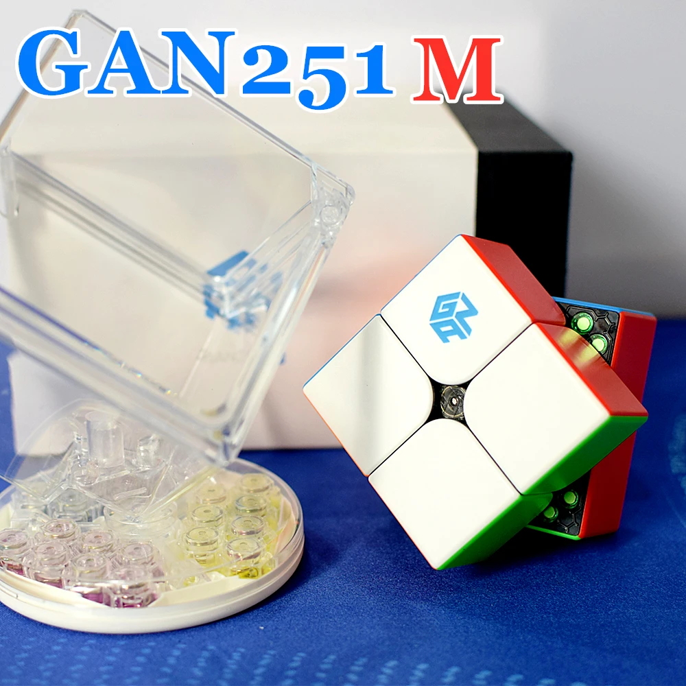 GAN251M Магнитный 2x2x2 магический куб GAN251 M 2x2 скоростной GAN 251 Головоломка Куб magico