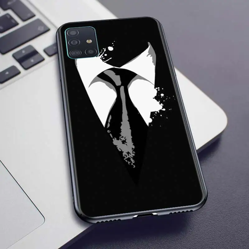 

Dark Suit Mystery Man Phone Case for Samsung M10 M10s M20 M30 M30s M40 M11 M21 M31 M31s M01 M51 A7 A9 2018 F41 Silicone Coque