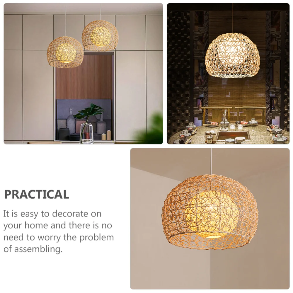 

1pc Creative Rattan Art Chandelier Cover Light Shade Decor Ceiling Light Cover