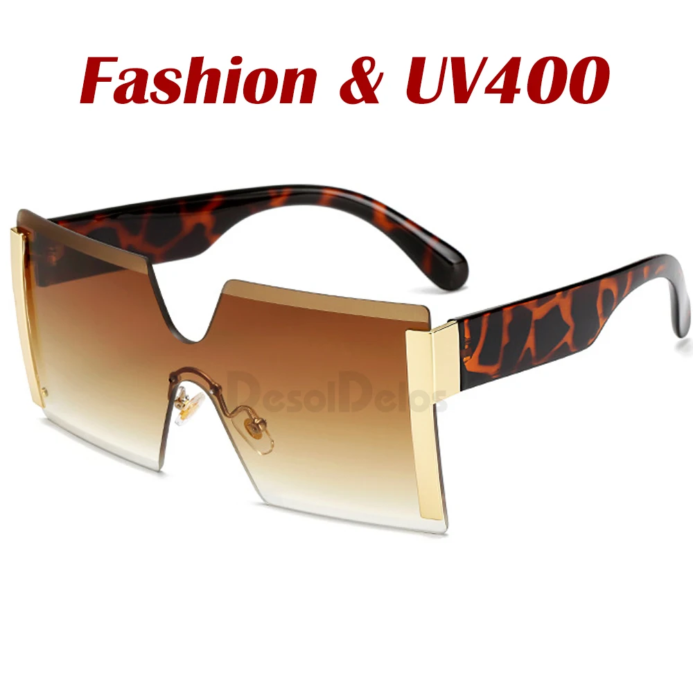 

Oversized Sunglasses Square Vintage Luxury Metal Frame One Piece Lens Big Frame Sun Glasses Men Uv400 Goggles 2020 New