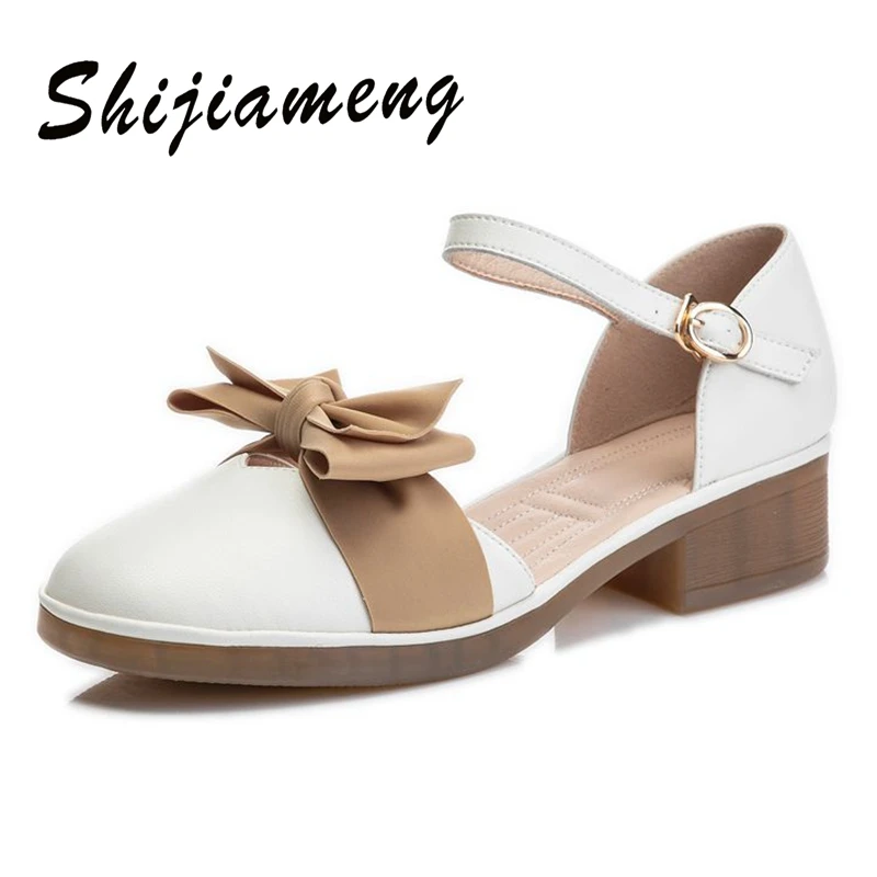 

Baotou sandals women's spring and summer 2021 new fashion casual leather women's shoes with thick heel and thick sole