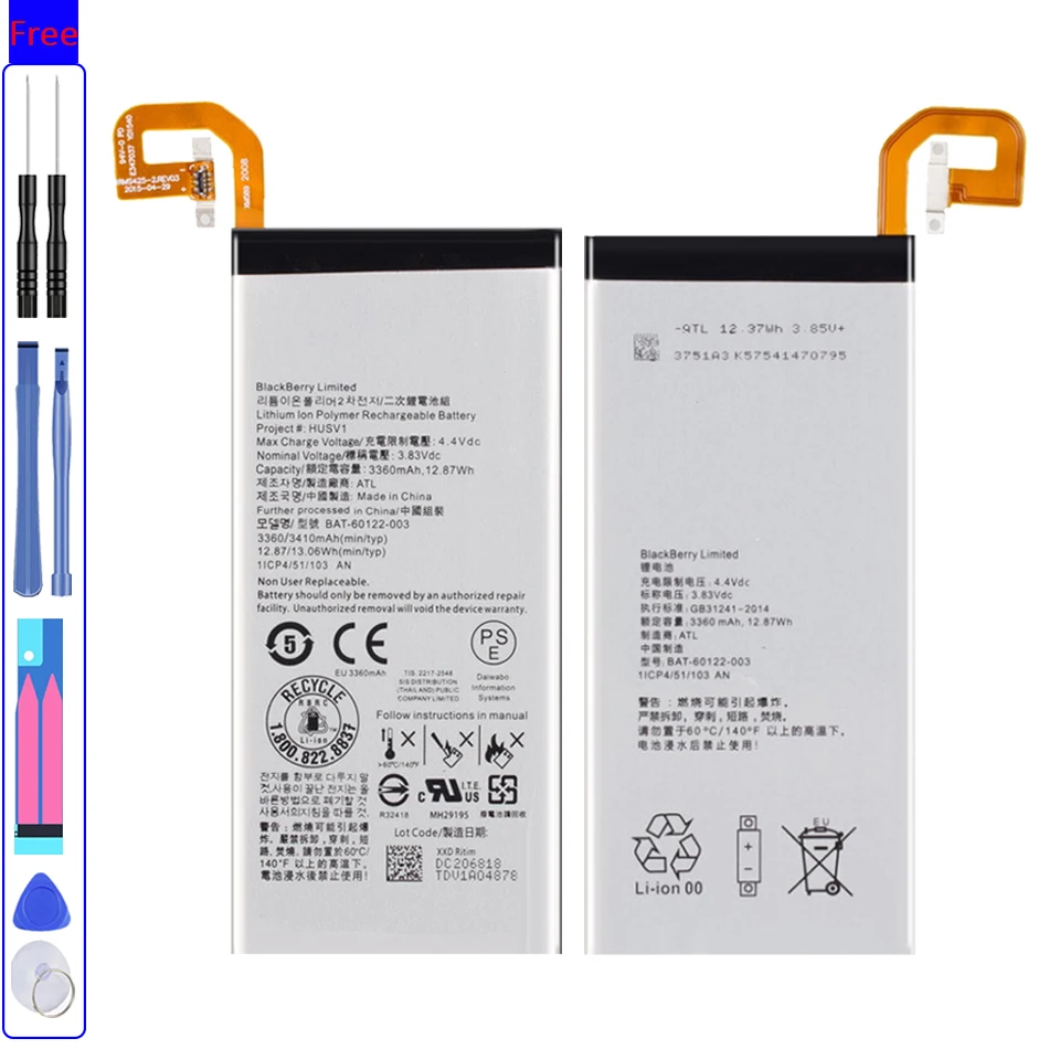 

Battery BAT-60122-003 3360mAh For BlackBerry Priv Bateria