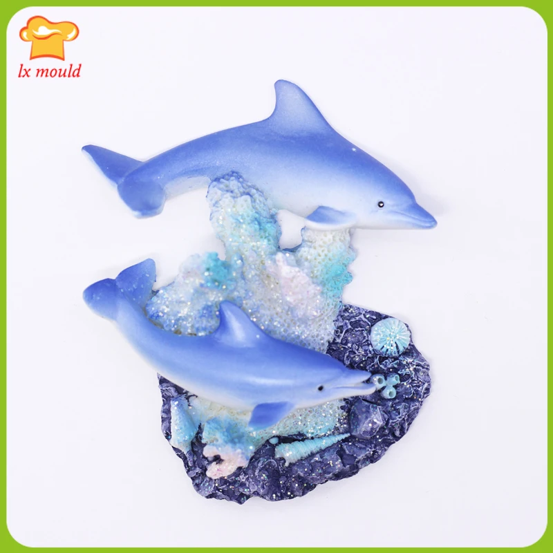

DOLPHIN SILICONE SOAP MOLD plaster resin polymer clay wax mould