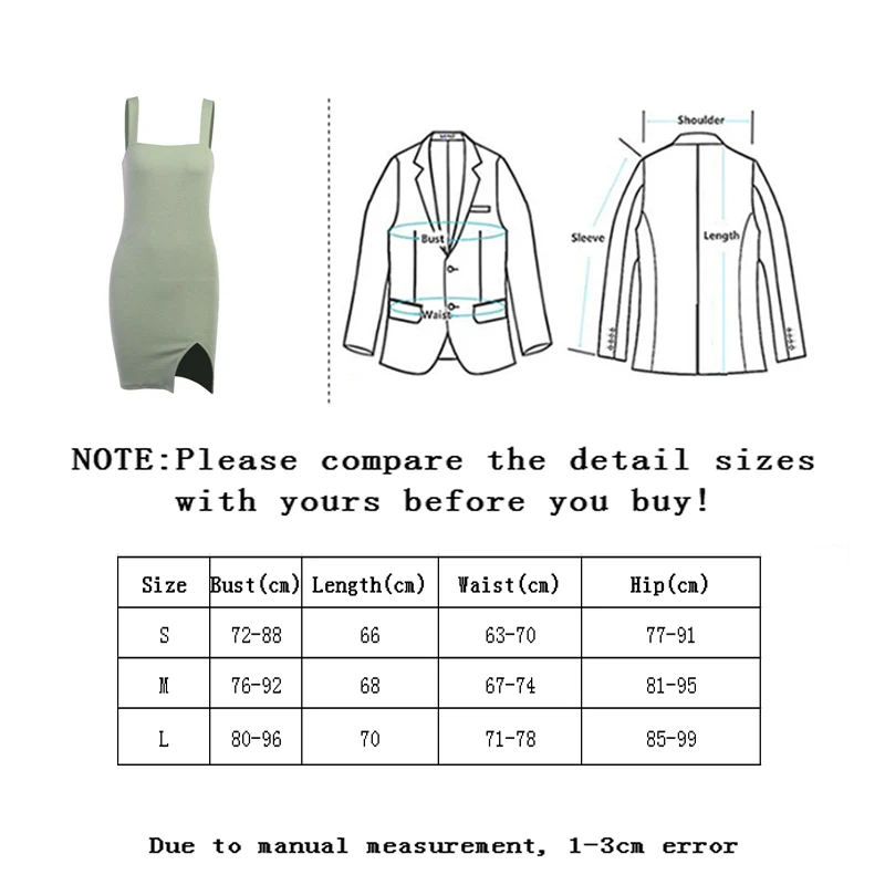 

SLLSKY Cotton Spaghetti Strap Mini Bodycon Dress Women Sexy Summer Green Backless Split Dress Skinny Party Dress Vestidos 2020