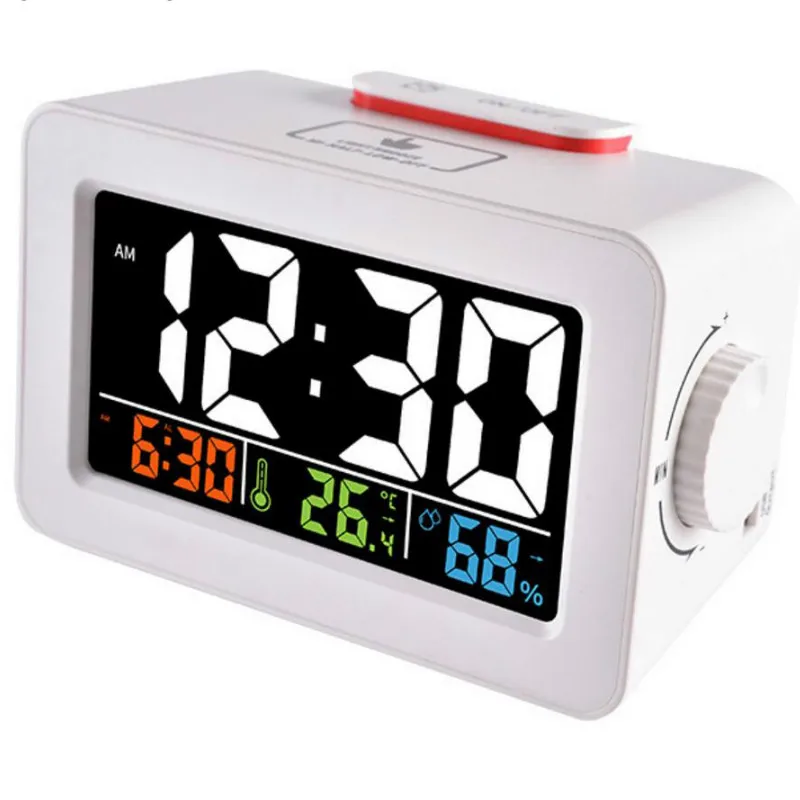 Гигрометр Влажность Температура настольные часы телефон зарядное устройство