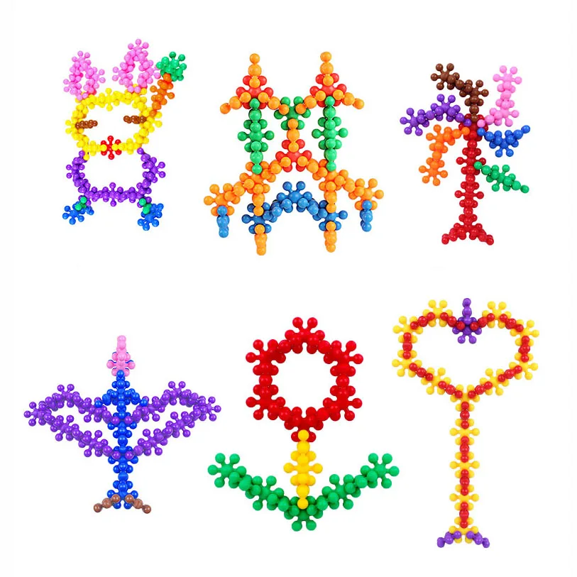 60/120/240 шт. строительные блоки в форме снежинки новые развивающие игрушки для