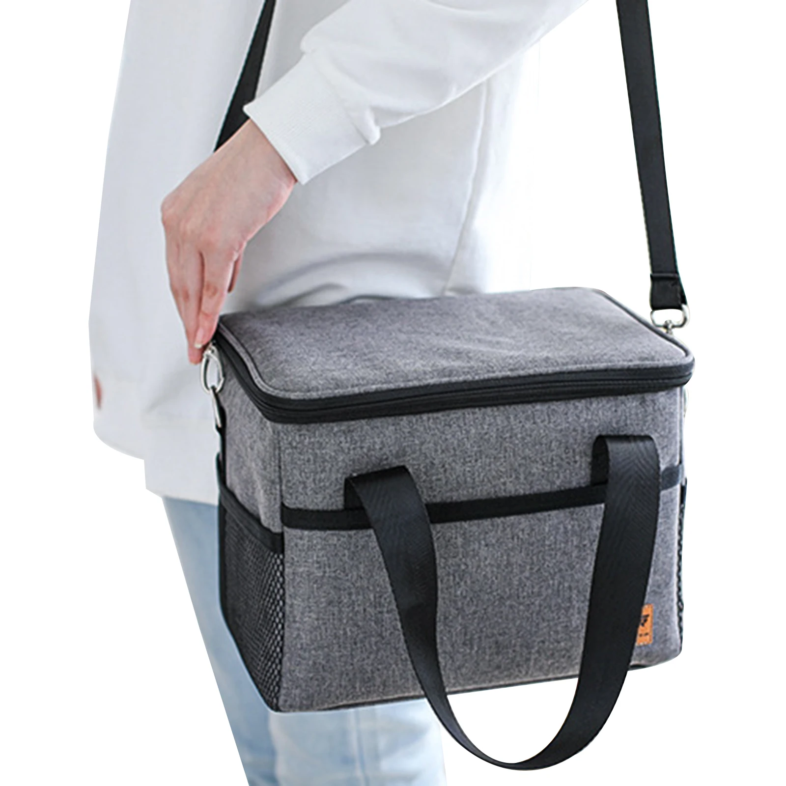 

Picnic Bag, Large Capacity Multipurpose Lunch Bag Thermal Bag for Camping Picnic Hiking, Gray 2021 New Arrivals