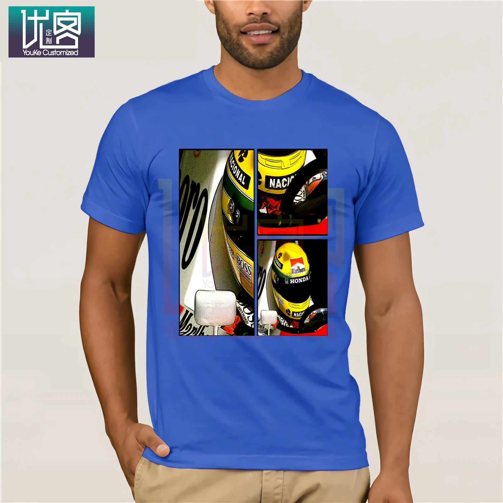 Айртон Сенна Mclaren Circuito эшторил задний фон с изображением Для мужчин футболки