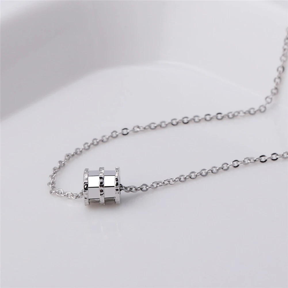 Модная женская подвеска в форме цилиндра цепочка для ключицы вечерние ювелирные