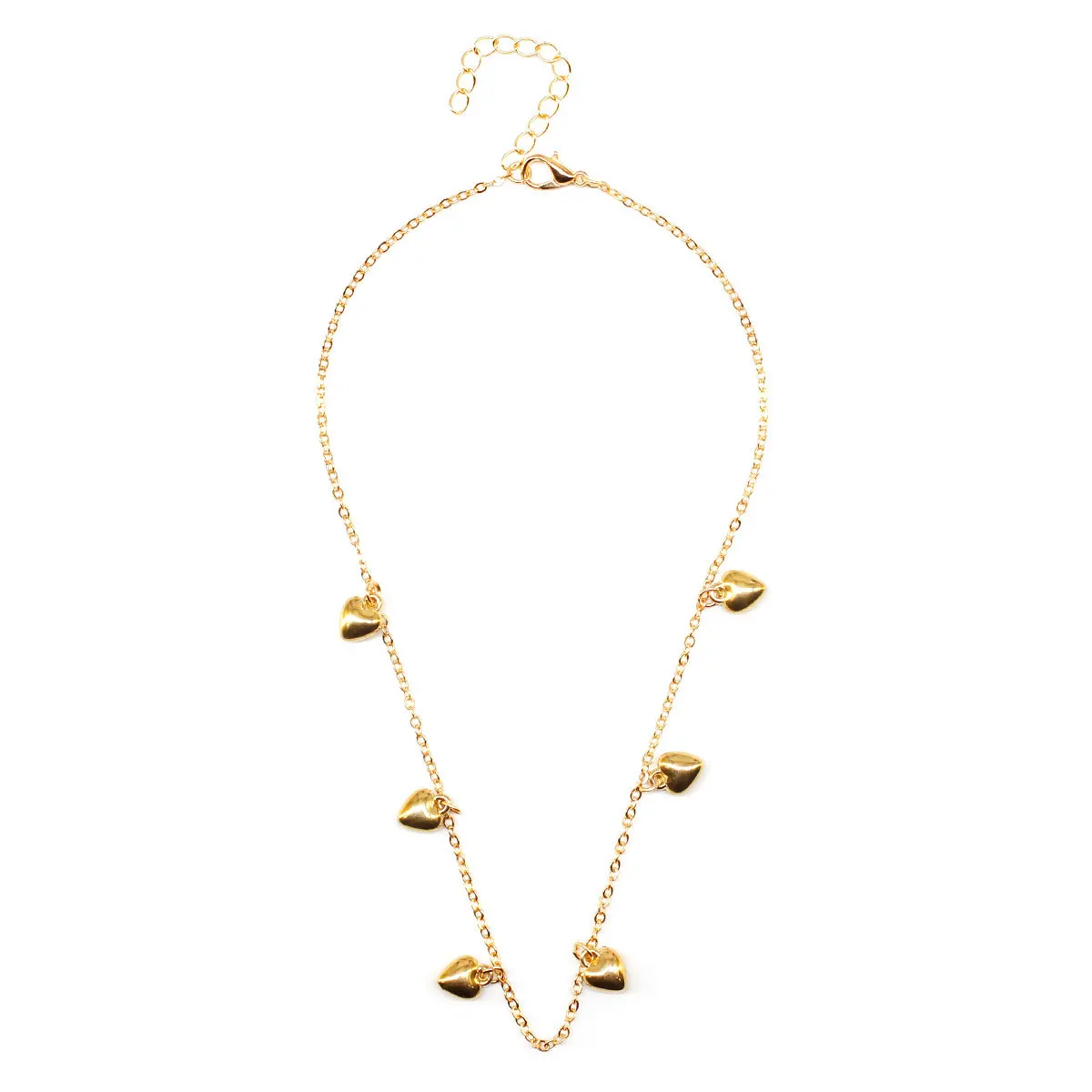 Foreign Trade Love Heart Pendant Necklace Gold Silver Alloy Long Chain Clavicle Necklaces for Women Fashion Neck Jewelry XL687 | Украшения