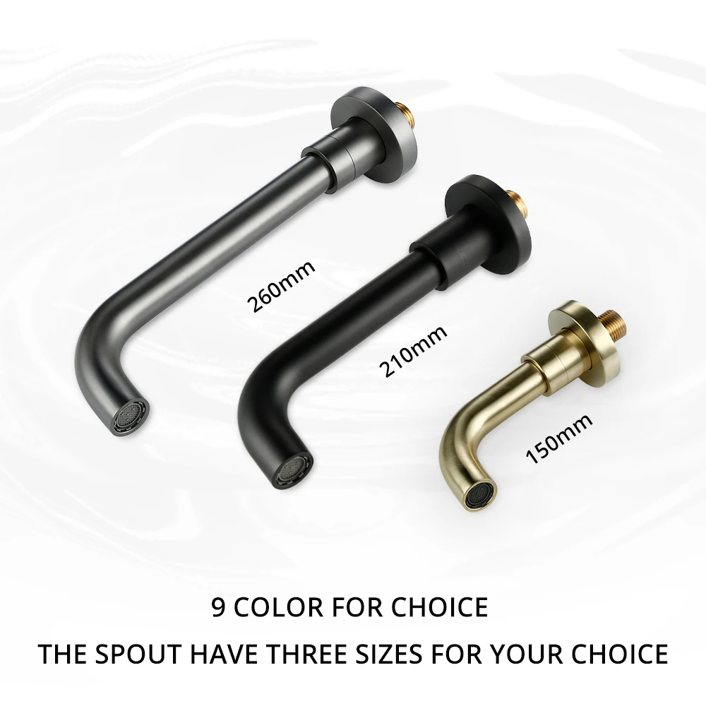 

Wash Basin Bathroom Faucet Hot And Cold Water Wall Mount Mixer Sink Tap Swivel Spout Bath With Modern Single Lever Handle