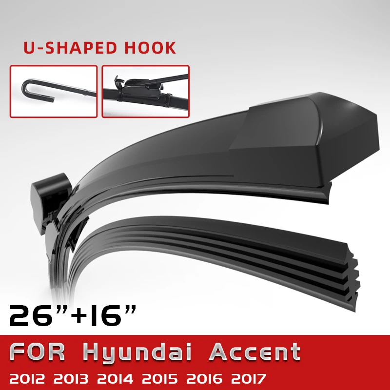 

Стеклоочиститель CELANOVA резиновый для Hyundai Accent 2012-2017 26 + 16 дюймов