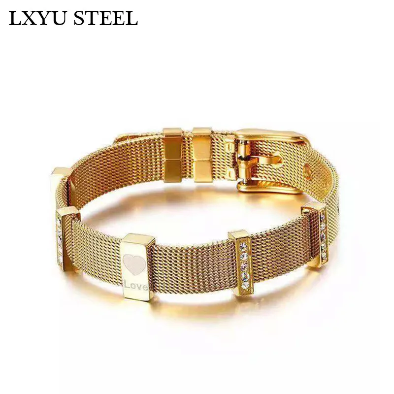 Браслеты из нержавеющей стали высокого качества для женщин браслеты на завязках