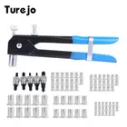 86Pcs ручные Заклепка гайка пистолет Вставка инструмент для заклепок ручной оправки M3 M4 M5 M6 M8 клепки заклепочный инструмент с коробкой, Прямая поставка