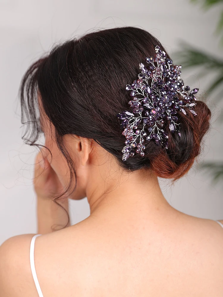 Головной убор в богемном стиле Женский красивая расческа для волос с кристаллами