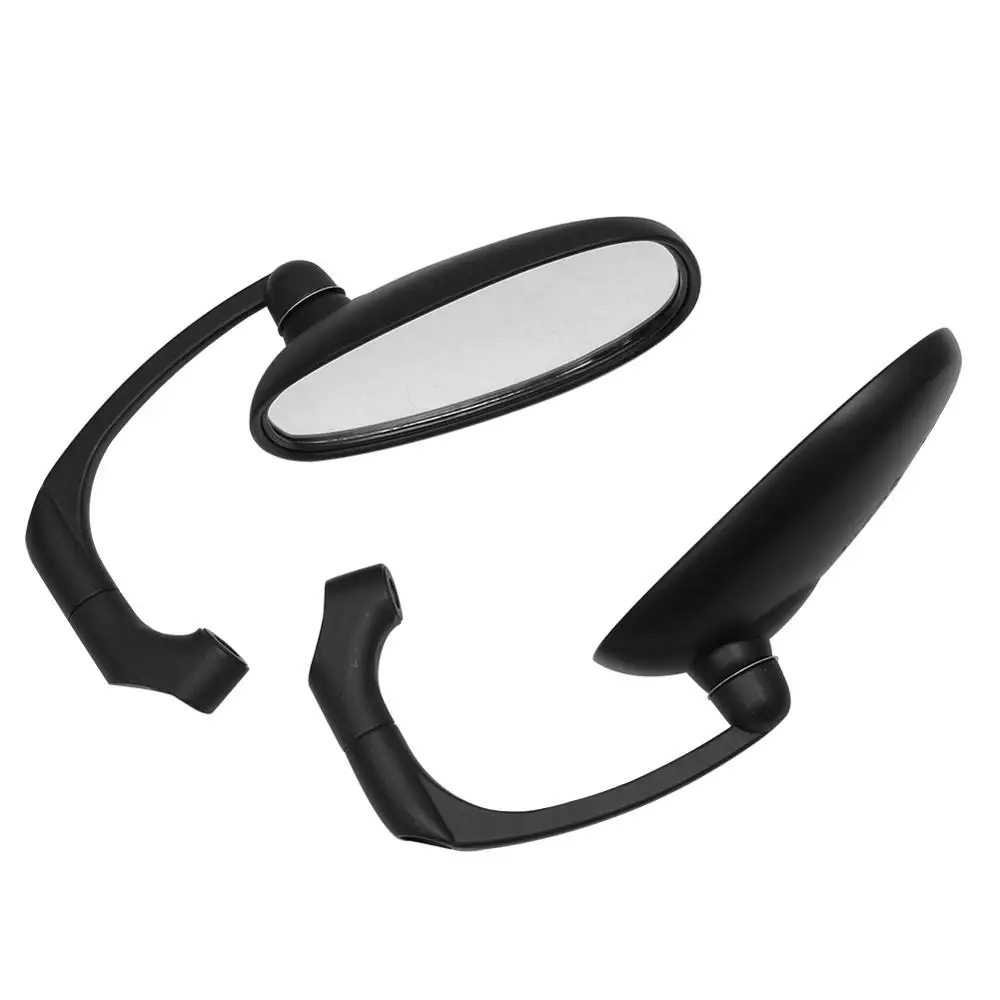 

2 pcs/Set Universal Motorcycle Rearview Side Mirror Motorcycle Black L-bar & R-Bar Retro Side Rearview Mirror 8mm 10mm