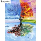 5D DIY алмазная живопись полный квадратные Стразы Вышивка сезон дерево Пейзаж крестом Наборы мозаика домашний декор стен