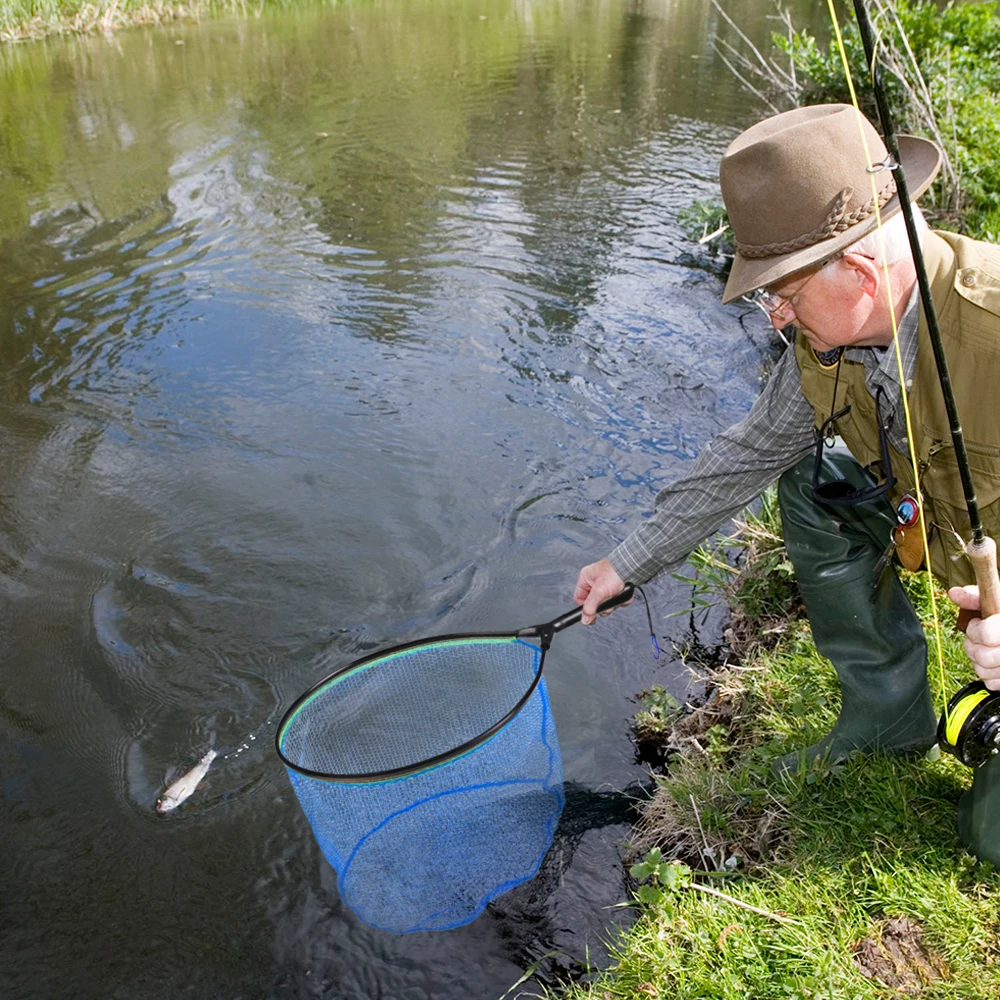Легкая рыболовная посадочная сеть рыба-Рыбалка Saver без ручки нейлоновая сетка
