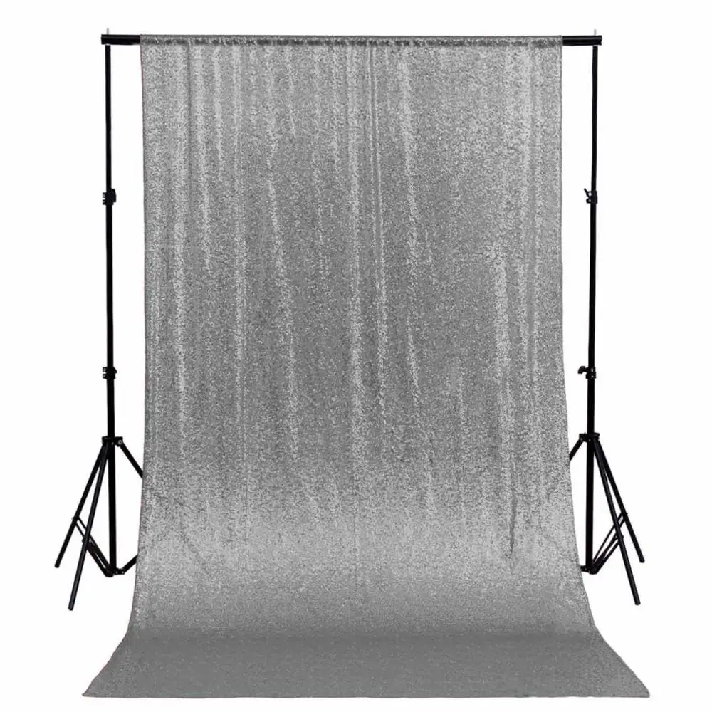 Grey Shinybauty 2 панели 2X10FT многоцветный Розовый блесток свадебный фон день рождения шторы украшения стены для Girls-M190820 - Цвет: Grey
