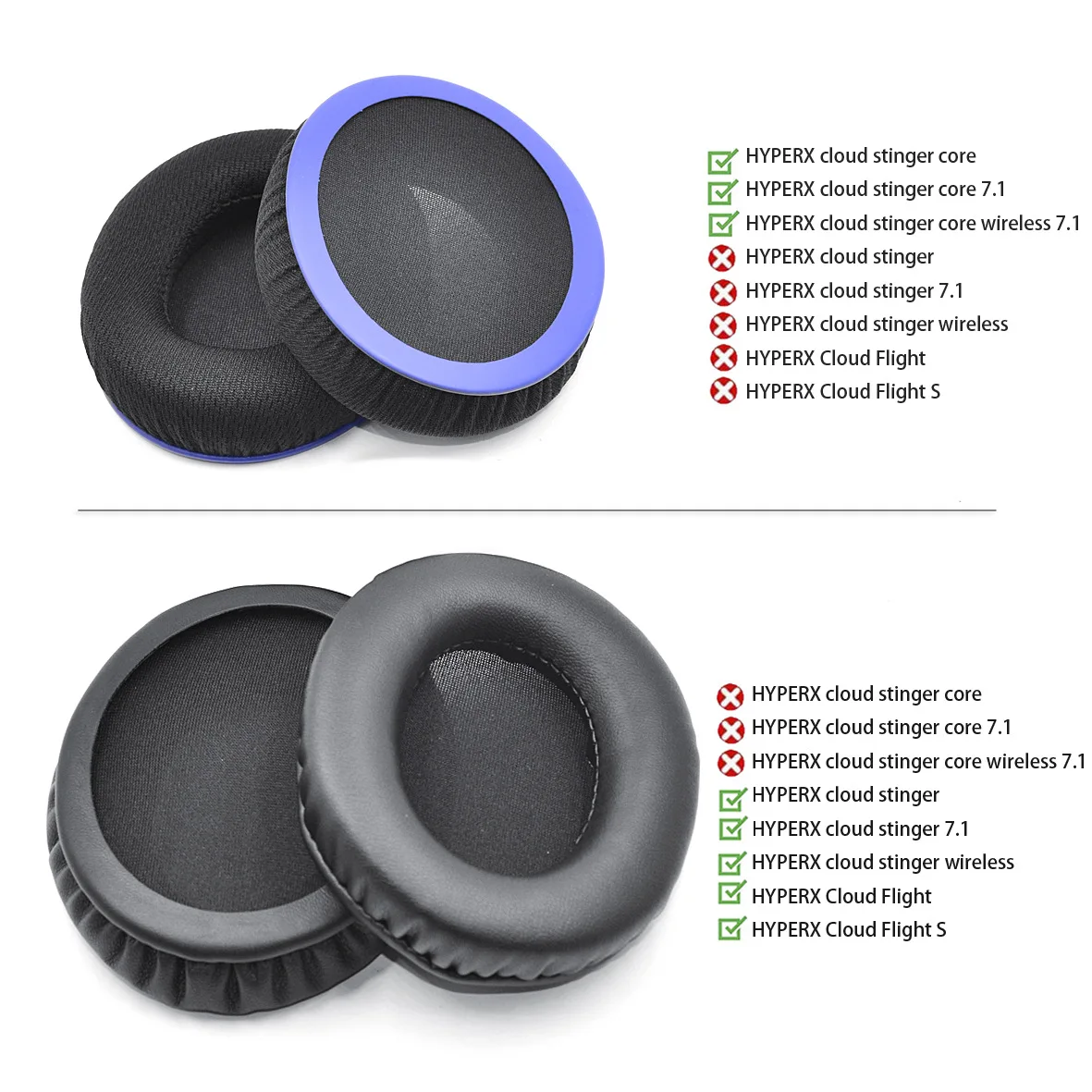 Повязка на голову подушечки для наушников подушка Kingston HYPERX Cloud Stinger Core