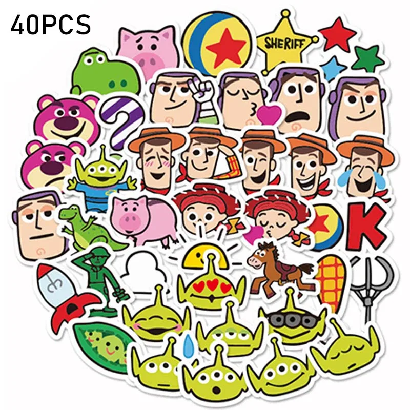 40PCS TZ-26 80 шт. стикеры игрушка "Дисней" История 4 наклейки Forky Woody Alien Buzz Lightyear Водонепроницаемая наклейка s телефонная книга холодильник ноутбук наклейка s - Цвет: 40PCS TZ-26
