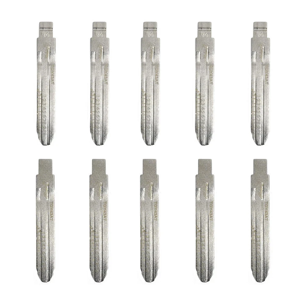 

Необработанный металлический № 5/15/50 шт. 02 масштаб Заготовка ключа замка зажигания автомобиля KD MINI/KD900 Remote Blade TOY43AT для Toyota Camry/Reiz/Corolla 02 #