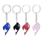 Брелок с логотипом гильдии Fairy Tail, синий, красный, розовый, черный, эмалевый брелок, кольцо, аниме, модные украшения, оптовая продажа