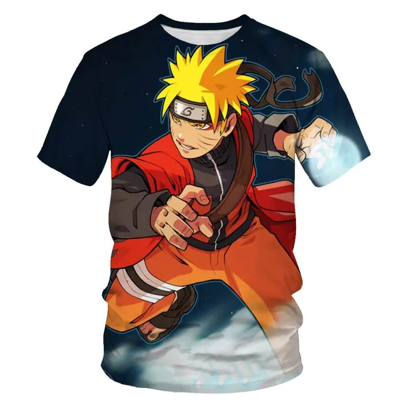 

Hot Selling Fashion Anime Ninja 3D Men's T-shirt Street Slim Casual Short Sleeve T-shirt