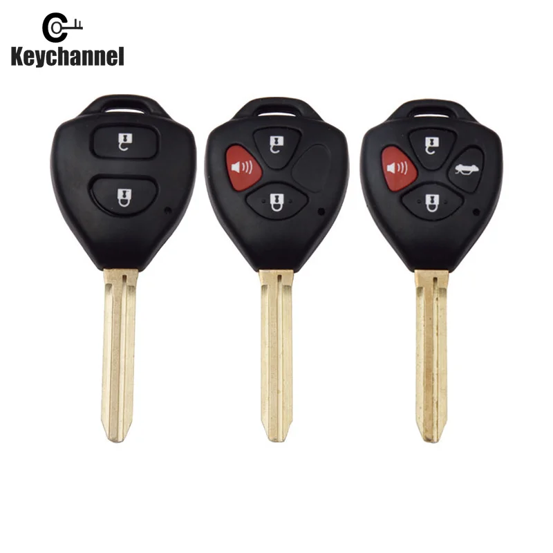 

1PCS Key Shell For Toyota Corolla Camry Reiz RAV4 Crown Avalon Venza 2/3/4 Button Replacement Remote Car Key Case TOY43 Blade