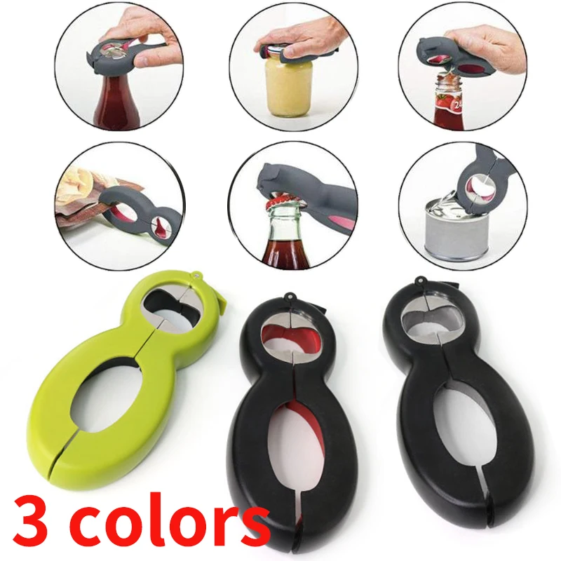 6 в 1 многофункциональная открывалка для бутылок из нержавеющей стали|Открывалки|