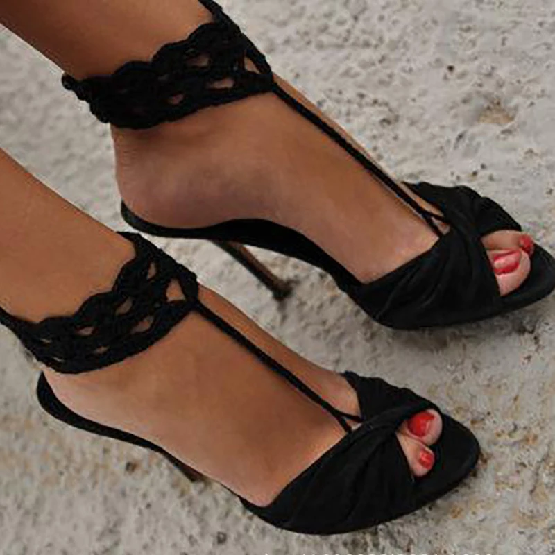 Свадебные вязаные босоножки ножной браслет из хлопка ручной работы для танцев