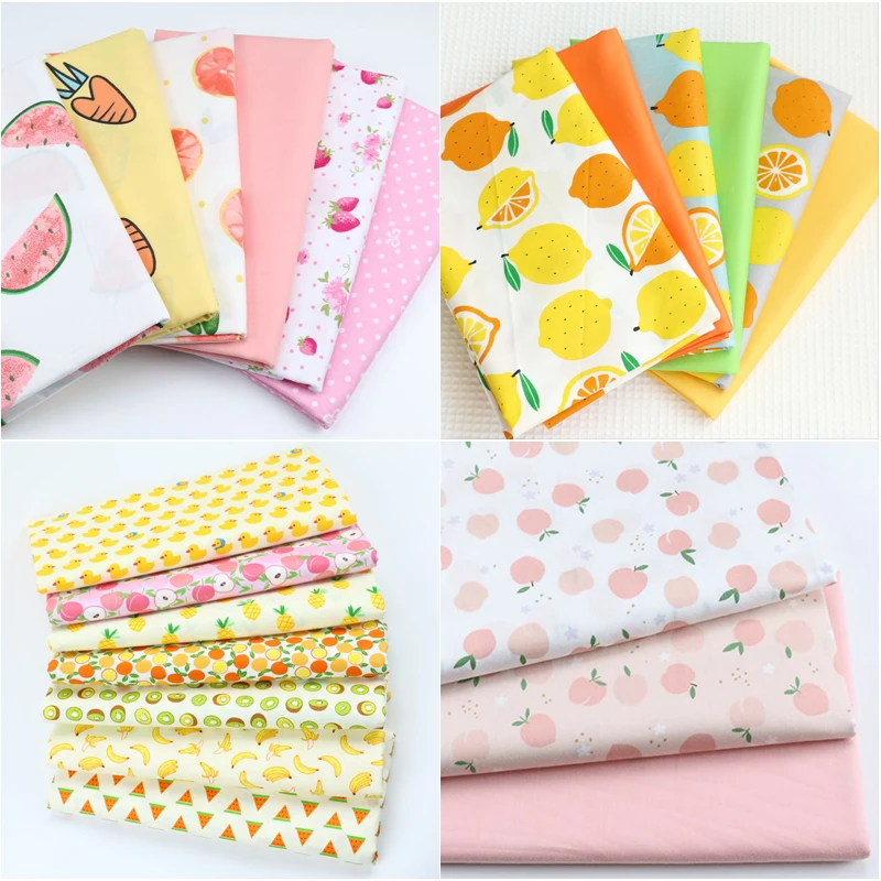 

Ткань с принтом из 100% хлопка, ткань с фруктами для лоскутного шитья платьев, Швейные аксессуары, скатерть для одежды, ткани на метр