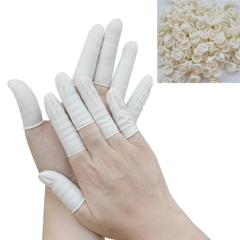 

750 шт./упак. одноразовые противостатические латексные защитные резиновые перчатки защита для кончиков пальцев латексные перчатки, инструме...