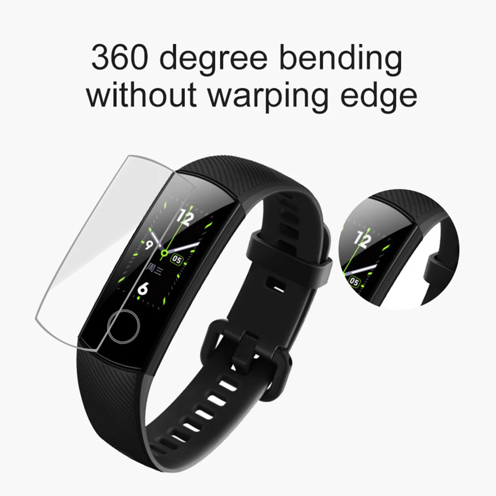 3 шт ТПУ Взрывозащищенная HD мягкая полная защитная пленка для huawei Honor Band 5