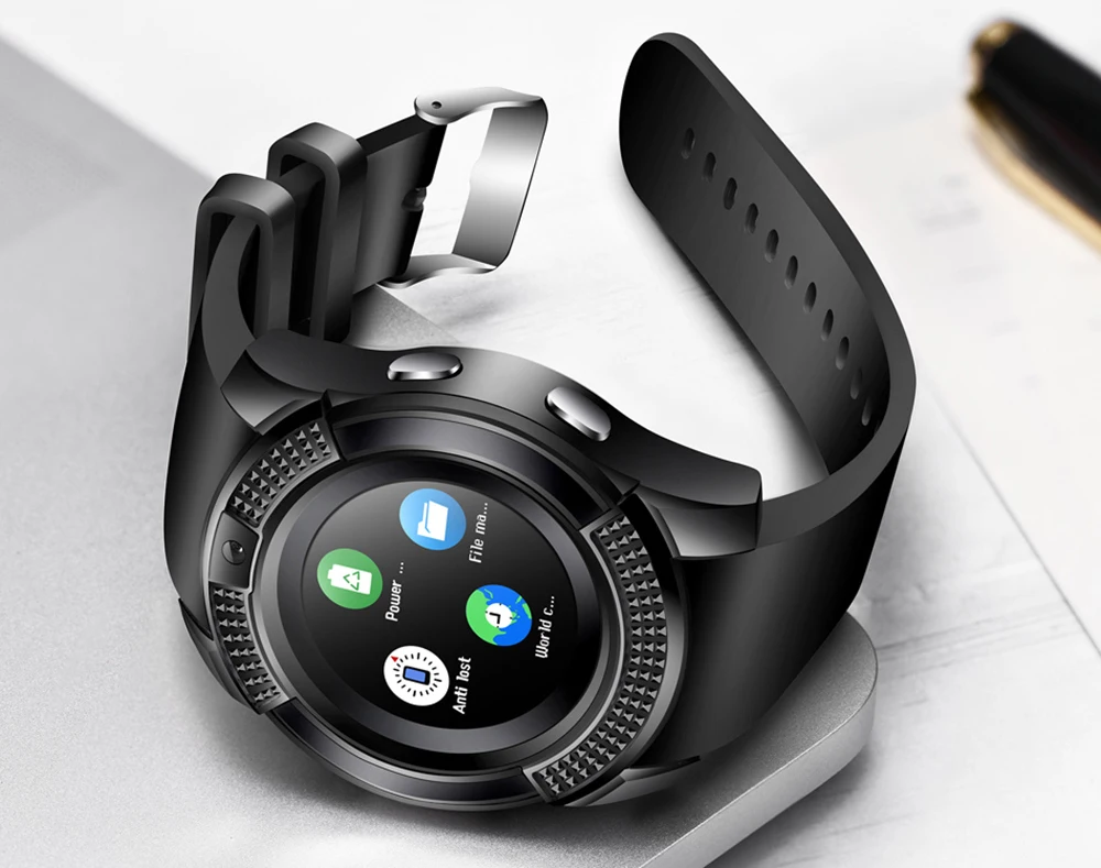 Умные часы Bluetooth с сенсорным экраном Android водонепроницаемые спортивные мужские и женские Смарт-часы с камерой слотом для sim-карты PK DZ09 reloj
