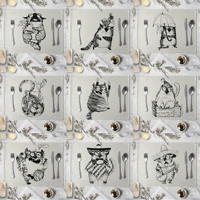 cute cartoon cat pattern table mat funny cat table napkin placemat kitchen decoration dining accessories