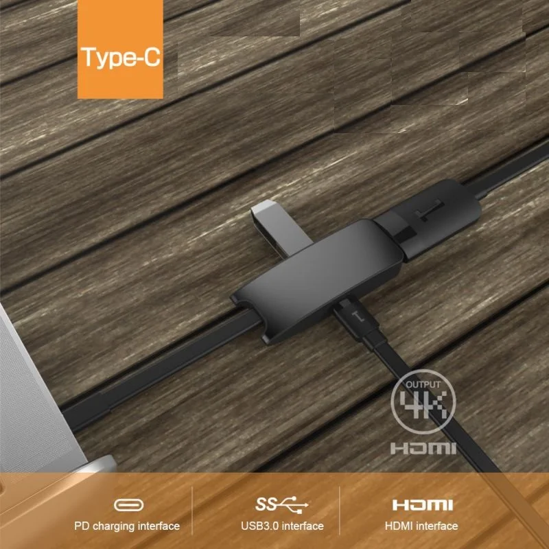 Универсальный Тип usb C USB концентратор с HDMI 4K 3 0 и зарядка PD Порты разъёмы кабель