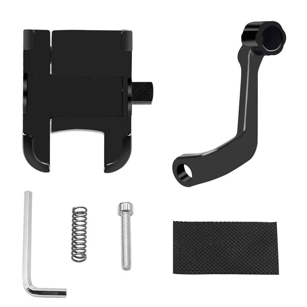 

Motorcycle Phone Holder with USB Charger Universal Aluminum Motorbike Handlebar Bracket Stand for 4-6 inch Mobile Phone Mount