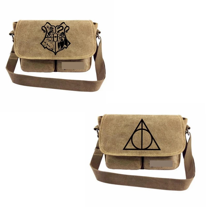 Холщовый диагональный рюкзак HarrIed на Хэллоуин, сумка через плечо в стиле Хогвартса Поттера, маленькая сумка, рождественские подарки для детей