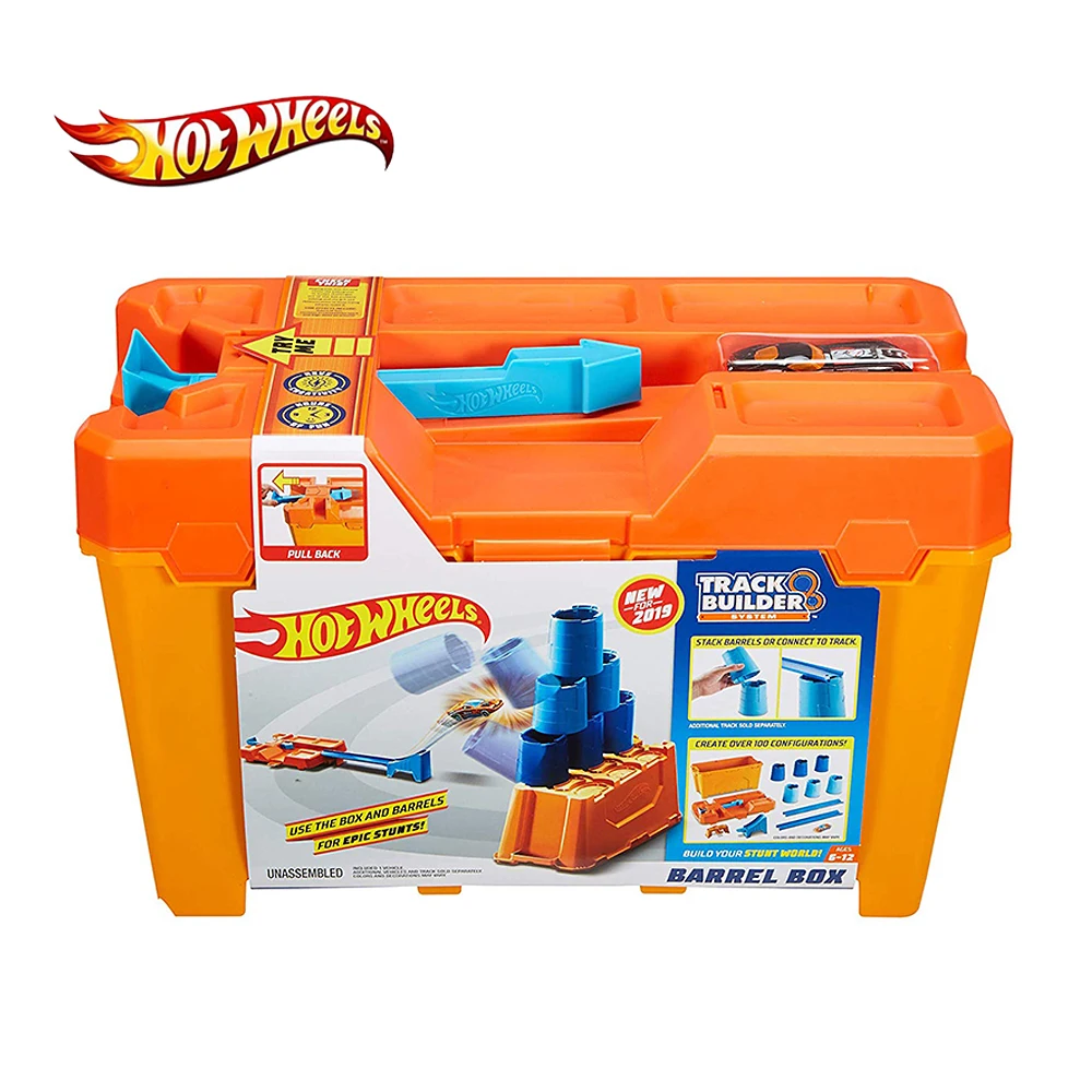 Hot Wheels Challenge Cup Track Diecast Car Set Racing 4 Stunt Style Multifunction Box Children's Toy Christmas Gift GCF91 | Игрушки и