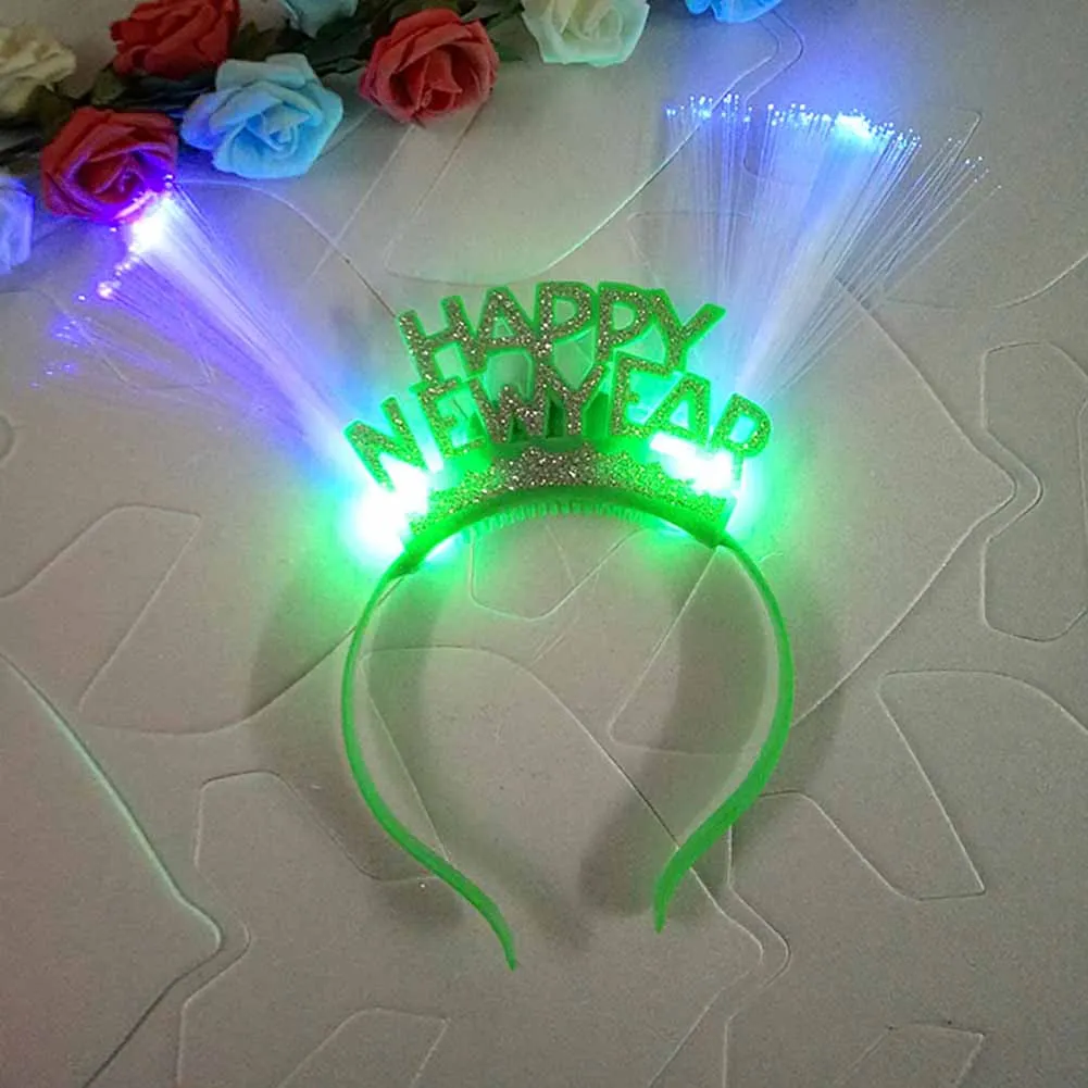Светодиодный ободок для волос с Новым годом электрический светильник светящаяся