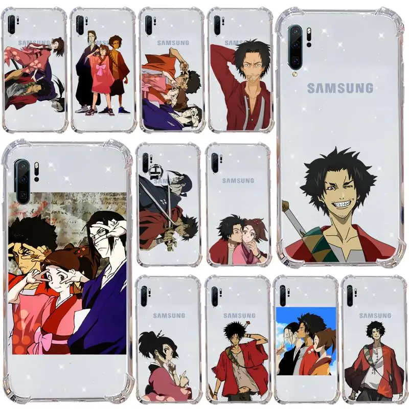 

Samurai Champloo anime Phone Case Transparent for Samsung s9 s10 s20 Huawei honor P20 P30 P40 xiaomi note mi 8 9 pro lite plus