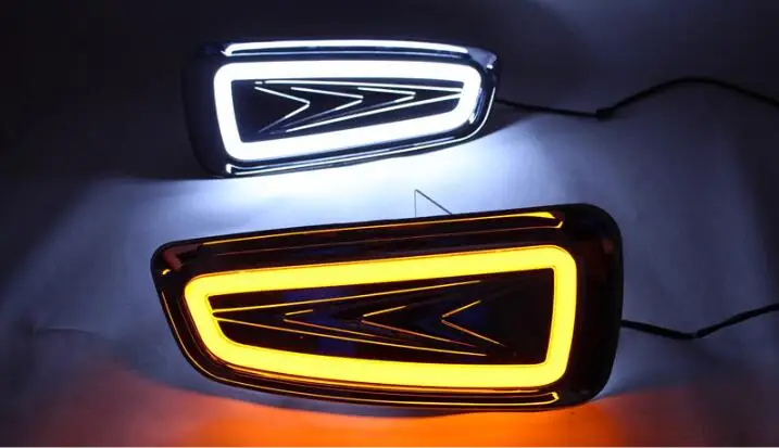 Желтый указатель поворота 12 В светодиодный DRL дневный ходовой светильник